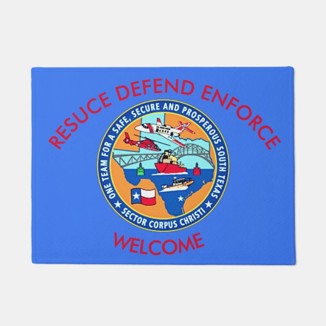 USCG Station Corpus Christi Texas Doormat (Front)
