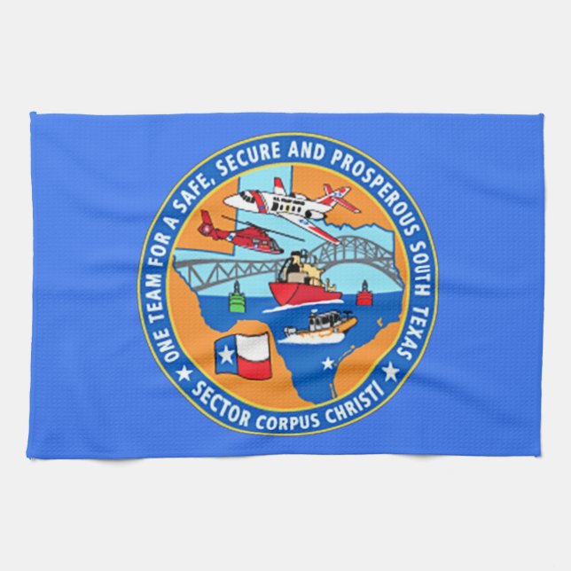 USCG Station Corpus Christi Texas Tea Towel (Horizontal)