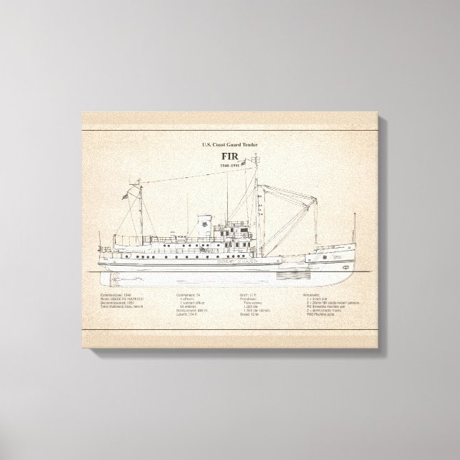 USCG Tender Fir wlm-212 - SBD Canvas Print (Front)
