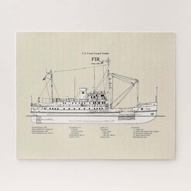 USCG Tender Fir wlm-212 - SBD Jigsaw Puzzle (Horizontal)