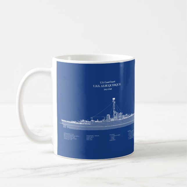 USCG USS Albuquerque PF-7 – ABD Coffee Mug (Left)