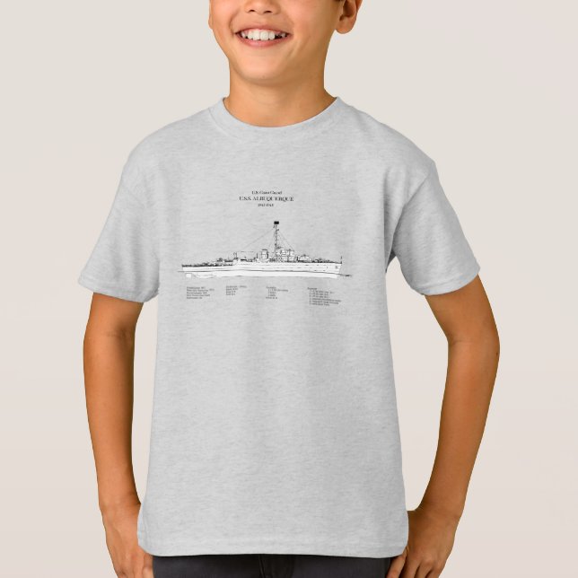 USCG USS Albuquerque PF-7 – SBD T-Shirt (Front)