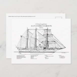 USCGC Alexander Hamilton wix-272 - SBD Postcard