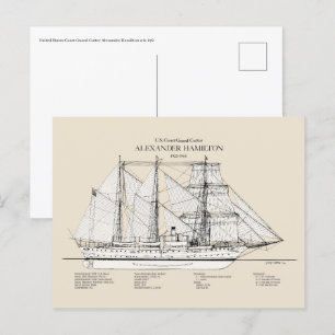 USCGC Alexander Hamilton wix-272 - SBD Postcard