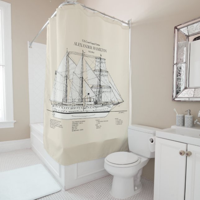USCGC Alexander Hamilton wix-272 - SBD Shower Curtain (In Situ)