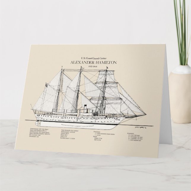 USCGC Alexander Hamilton wix-272 - SBD Thank You Card (Front)