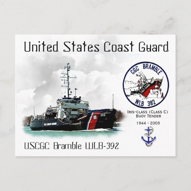 USCGC BRAMBLE  WLB-392 BUOY TENDER-a Postcard (Front)