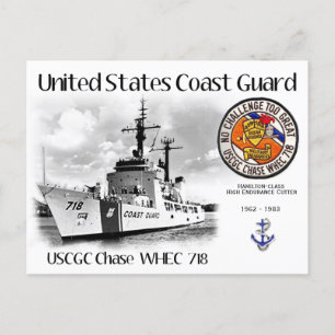 USCGC CHASE WHEC 718 CUTTER POSTCARD