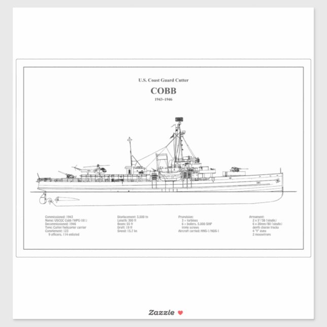USCGC Cobb wpg-181 – BD (Sheet)