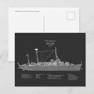 USCGC Duane wpg-33 – PD Postcard
