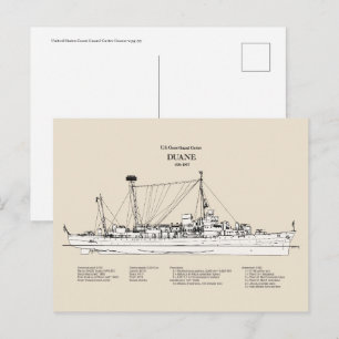 USCGC Duane wpg-33 - SBD Postcard