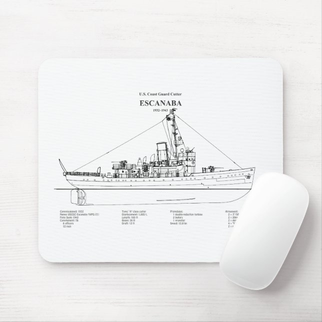 USCGC Escanaba wpc-77 - BD Mouse Pad (With Mouse)