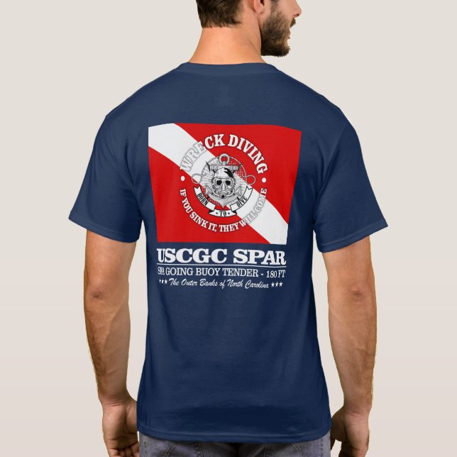 USCGC Spar (best wrecks) T-Shirt (Back)