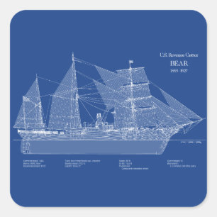 USCGRC USRC Bear - ABD Square Sticker