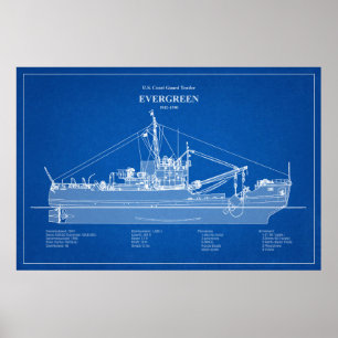 USCGT Evergreen wlb-295 - ABD Poster