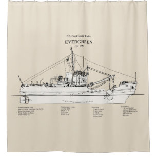 USCGT Evergreen wlb-295 - SBD Shower Curtain