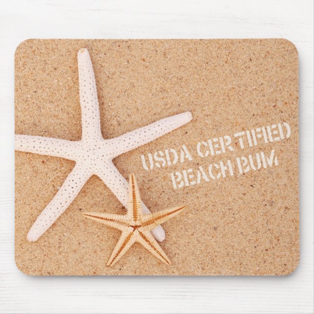 USDA Certified Beach Bum Mouse Pad (Front)