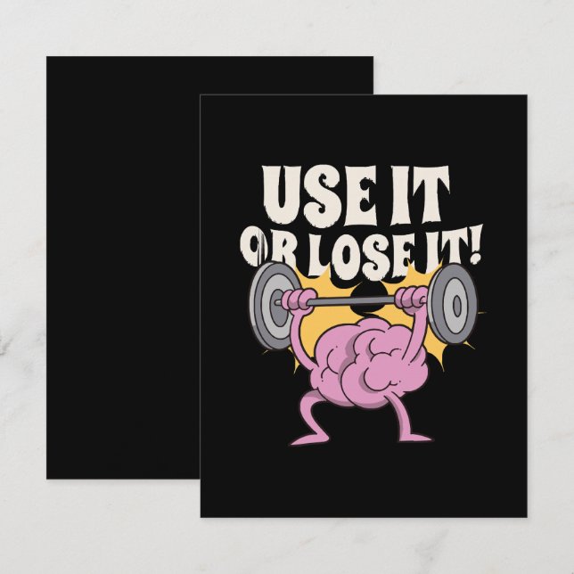 Use and train your brain enclosure card (Front/Back)