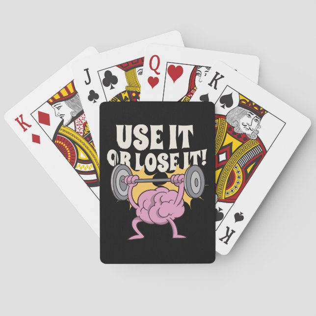 Use and train your brain playing cards (Back)
