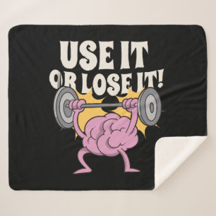 Use and train your brain sherpa blanket