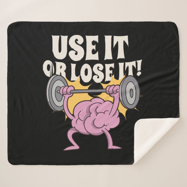 Use and train your brain sherpa blanket (Front (Horizontal))