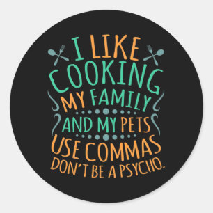 Use Commas English Language Teacher Teach Student Classic Round Sticker