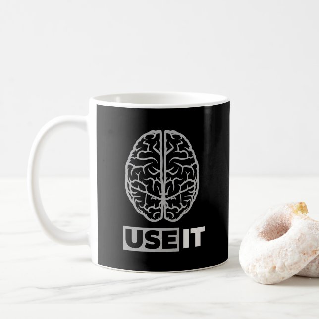 Use It - Brain Design Coffee Mug (With Donut)
