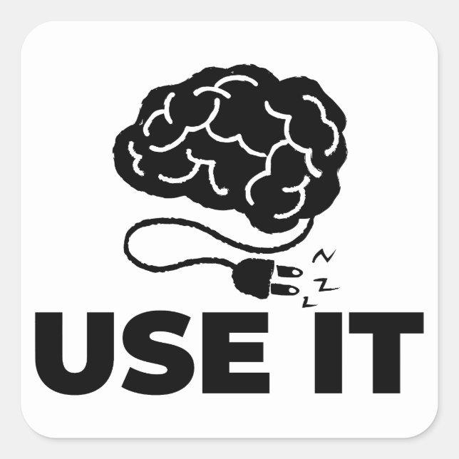 Use It - Brain Design Square Sticker (Front)