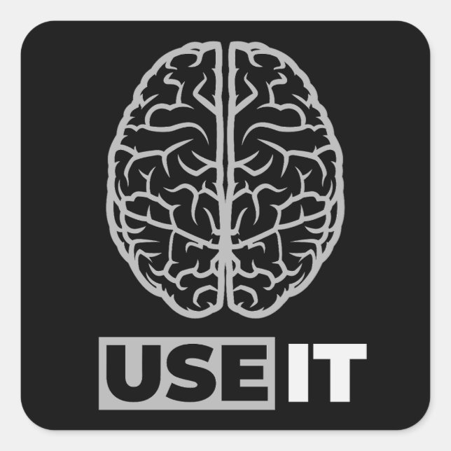 Use It - Brain Design Square Sticker (Front)