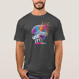 Use It - Colourful Splash Brain T-Shirt