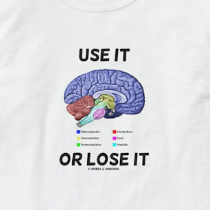 Use It Or Lose It (Brain Anatomy Humour Saying) T-Shirt