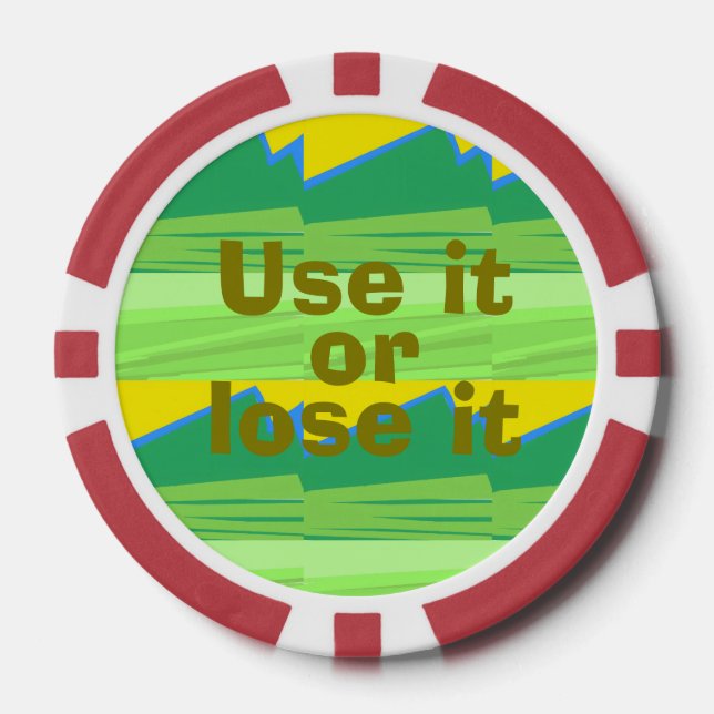 Use it or Lose it Christmas Gift Poker Chips (Front)
