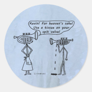 Use Spit Valve Classic Round Sticker