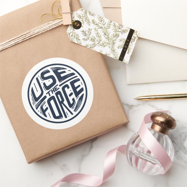 Use the force 2 classic round sticker (Gifting)