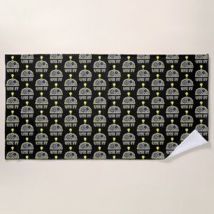 Use your brain beach towel