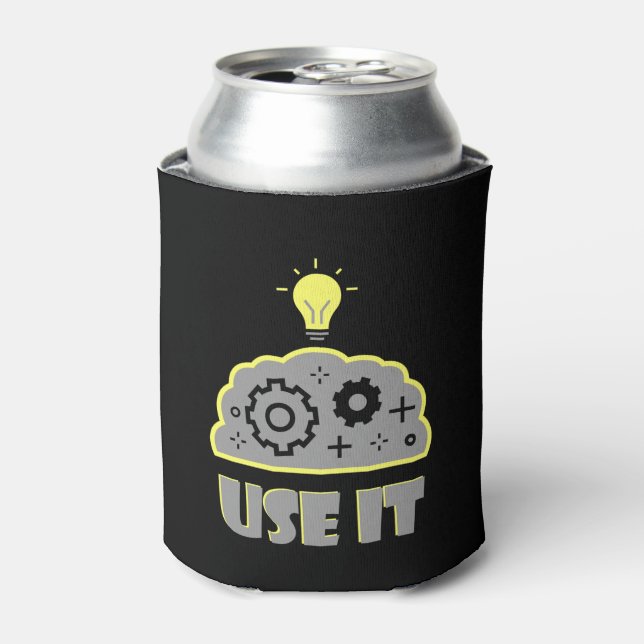 Use your brain can cooler (Can Front)
