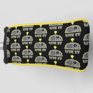 Use your brain golf head cover