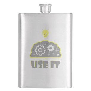 Use your brain hip flask