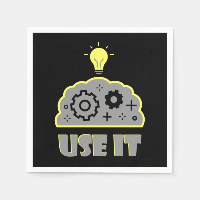 Use your brain napkin (Front)