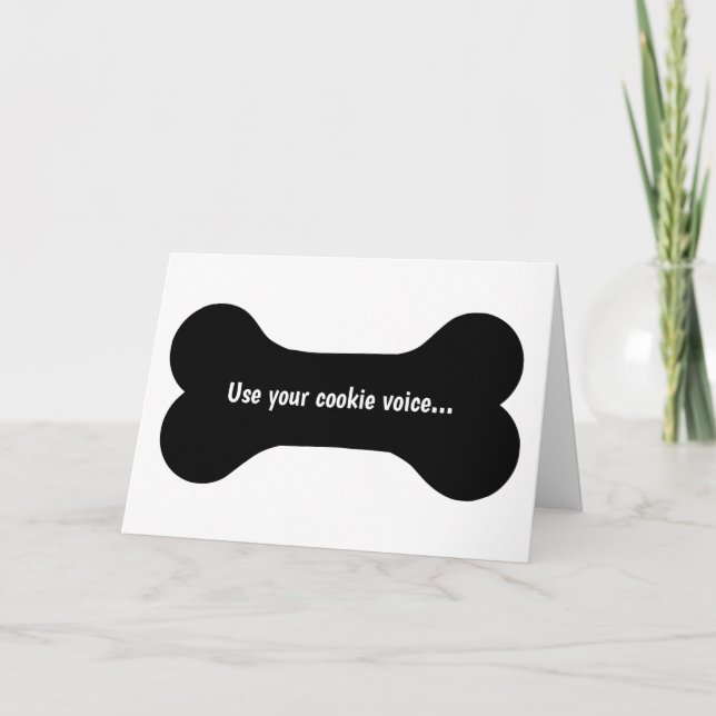 Use Your Cookie Voice Greeting Card (Front)