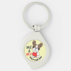 USE YOUR HEART_Metal Keychain Swirl Yellow