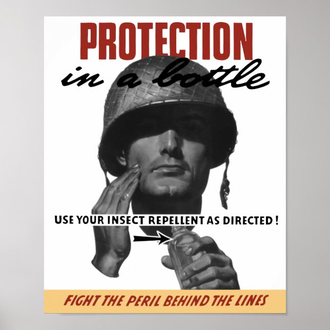 Use Your Insect Repellent As Directed! -- WW2 Poster (Front)
