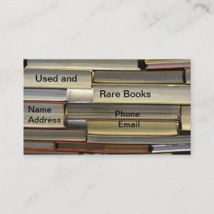 Used and Rare Books Business Card