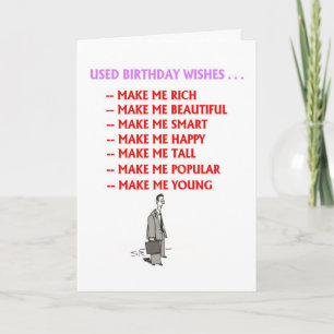 Used Birthday Wishes birthday card