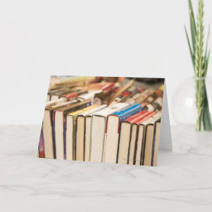 Used books at a rummage sale card