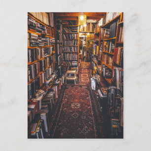 Used Bookstore Interior Photo Postcard