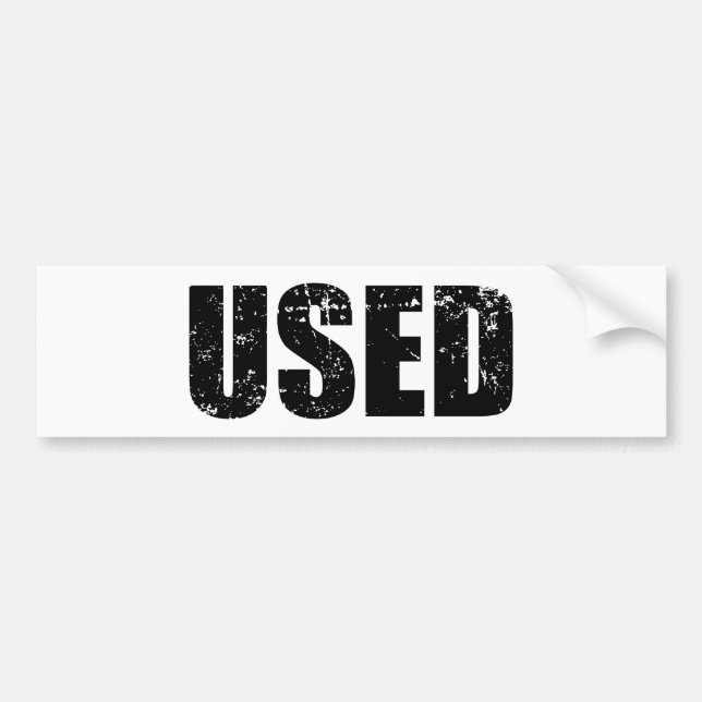 USED BUMPER STICKER (Front)