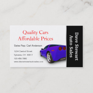 Used Car Dealer Business Card