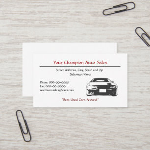 Used Car Dealer Business Card