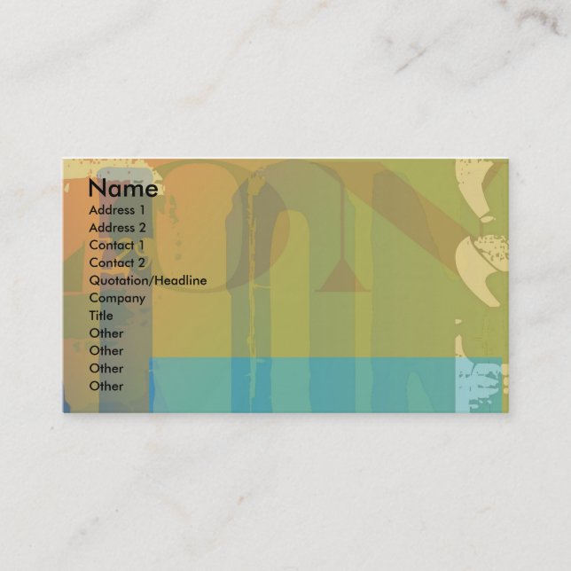 Used letters business card (Front)